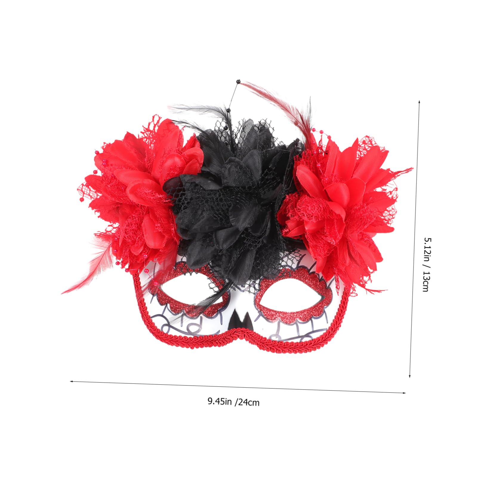 BESTYASH 1pc Flower Ghost Festival Masquerade Mask for Halloween Carnival Decorative Performance Prop for Parties and Comfortable Adult Accessory for Cosplay and Dance Events