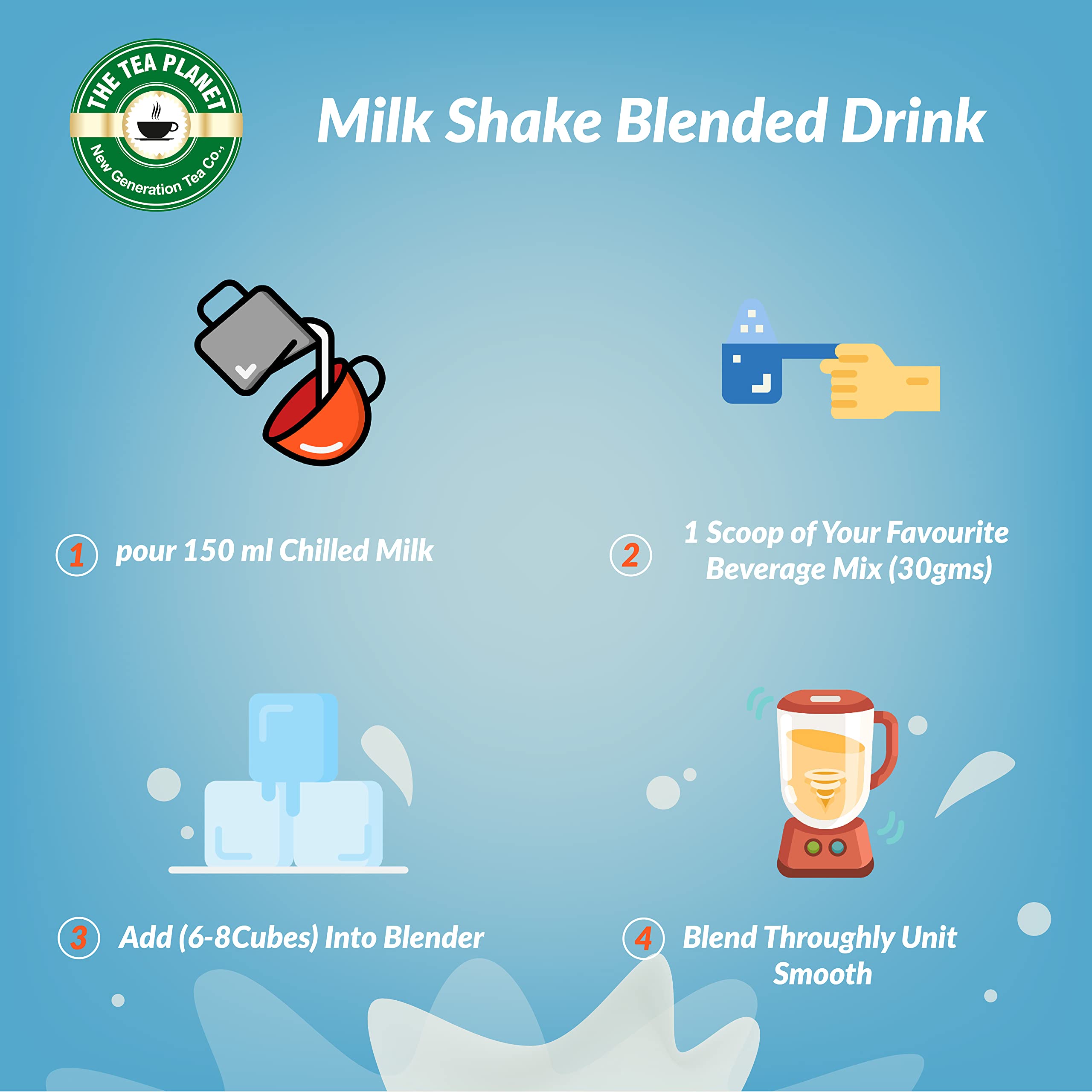 The Tea Planet Mango Thick Milkshake Mix Powder - 250gm - Image 4 thumbnail