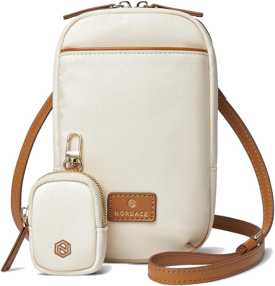 Nordace Siena Nexus Phone Crossbody Bag - RFID Blocking Card Slots and Detachable Pouch for Travel Phone Shoulder Bag