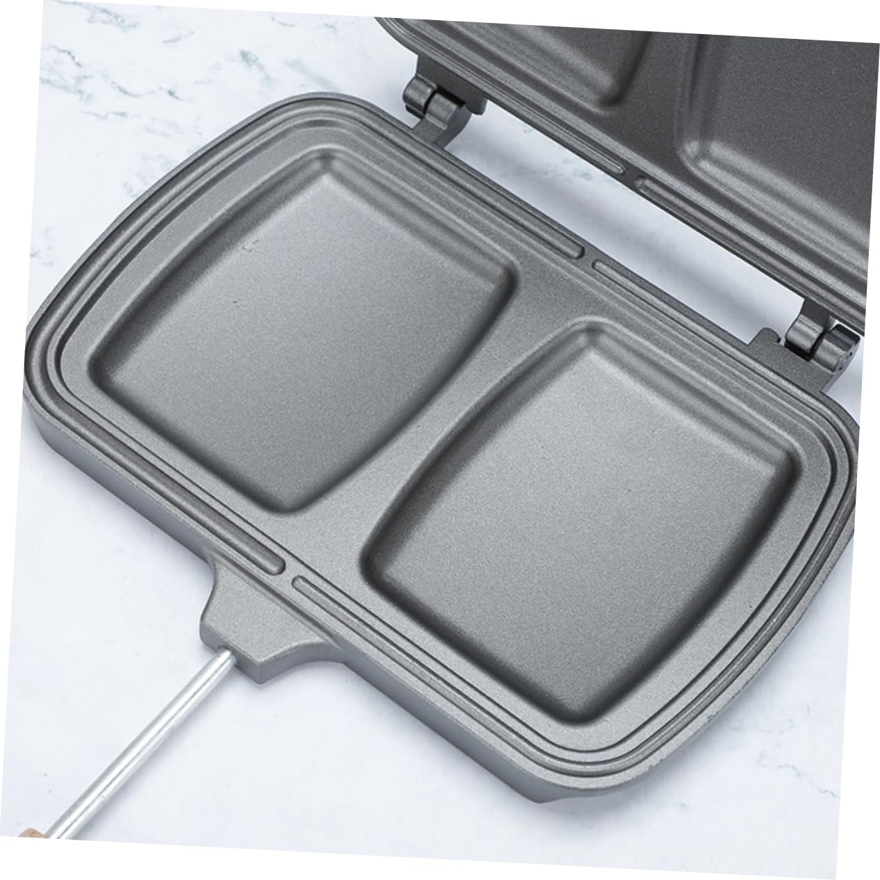 Double-sided Non-stick Sandwich Baking Pan Versatile Kitchen Grill for Breakfast Outdoor Cooking and Family Meals for Eggs and More