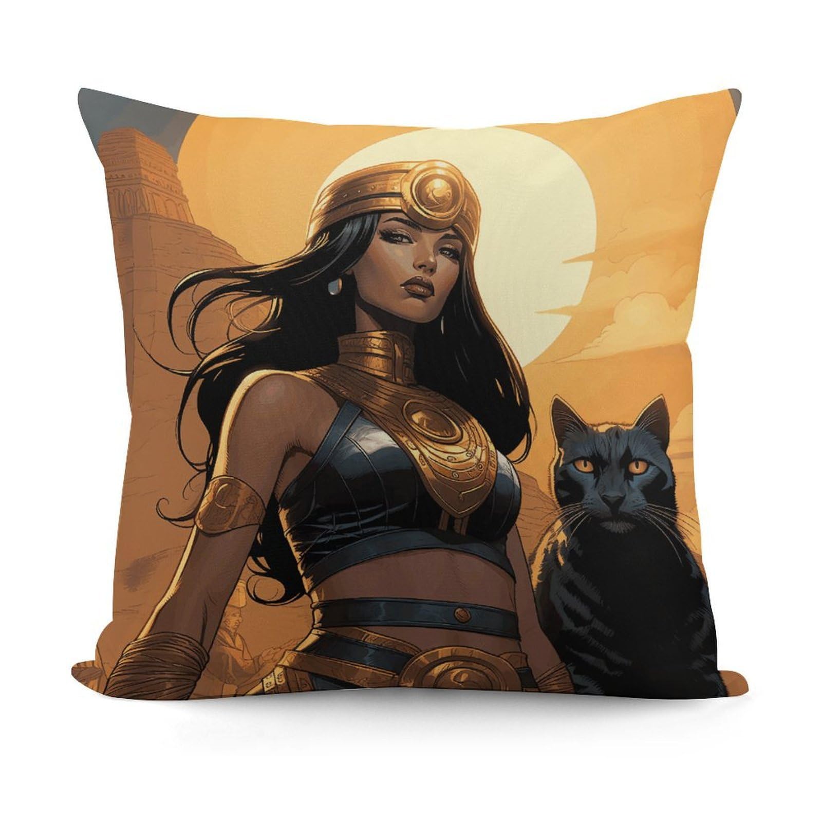 VstaDank an Ancient Princess Throw Pillow Covers 18x18 Inch Soft Couch Home Decor Cushion Cover Comfortable Plush Square Cushion Case Farmhouse Decorative Pillowcase for Living Couch