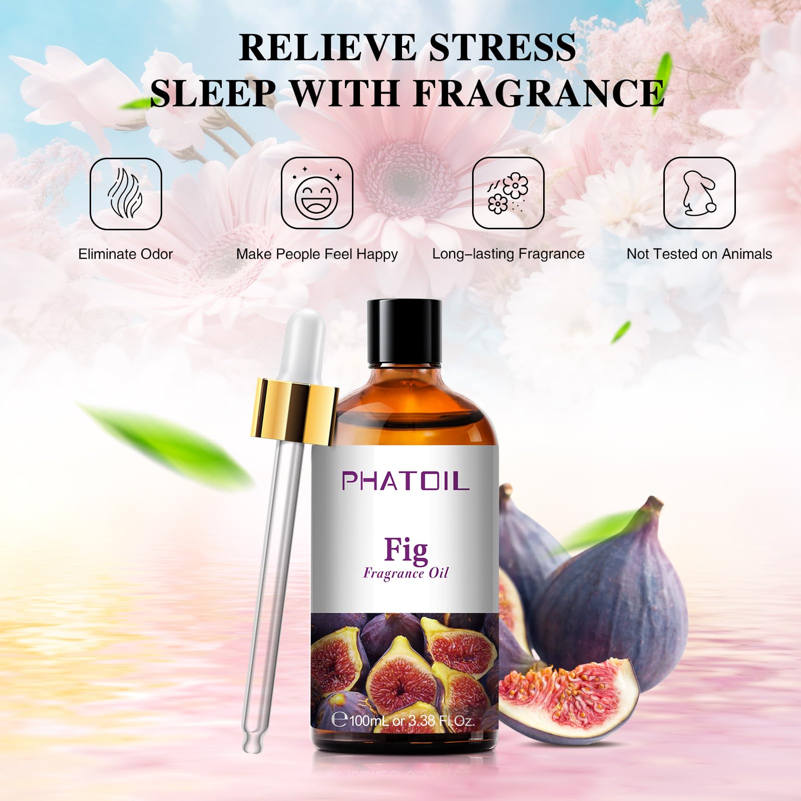 PHATOIL Oli Essenziali Fico 100 ml, Oli Essenziali Profumati per Diffusori, Olio Essenziale di Fico per Diffusore Aromaterapia, Umidificatore, Candele Fai da De