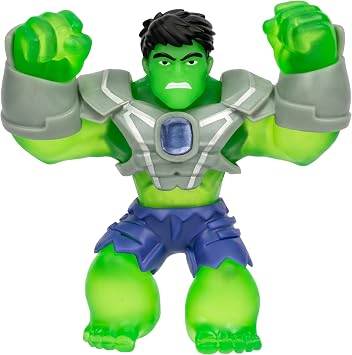 Heroes of Goo Jit Zu Marvel Infinity Armor Hulk, Stretchy Action Figure, Super Stretchy with Unique Squishy Power Gel Filling, Collect All 3