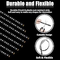 Vista 3 de Tira de 15 luces LED de 12 V, de 30 cm, resistente al agua, flexible para parte inferior de faros de auto, azul, 20