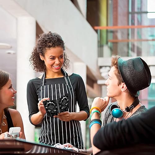 Miniatura 6 de EDGFRTOIO Libros de Servidor de 2 Generación, Libros de Camarera de 5x9 con Bolsillos Expandiblescon Cremallera - Organizador de Cartera de Servidor