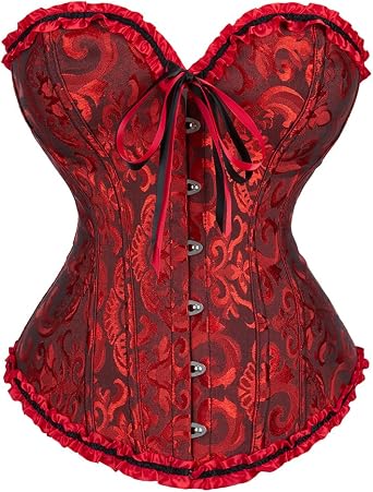 Corset Top Ovebust Victorian Corset Lace up Plus Size Corsets Bustier Women