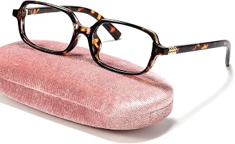 Slocyclub Square Blue Light Blocking Glasses for Women Men Retro Eyeglasses | Vintage Square TR90 Frame,Filters harmful blue light,reduces eye strain, Lightweight for daily wear