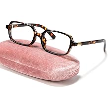 Slocyclub Square Blue Light Blocking Glasses for Women Men Vintage Rectangular Frame Eyeglasses Retro Small Square Glasses