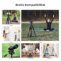 K&F CONCEPT S254A3 Könnyű Kamera Tripod 172cm, Telefontartóval és Táskával - 172 cm, With 2-in-1 holder 8