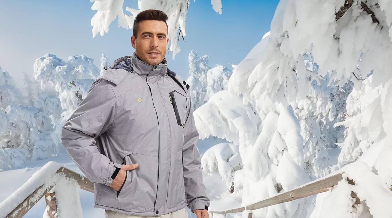 QPNGRP Mens Waterproof Ski Snowboard Jacket Winter Windproof Snow Coat - Image 2