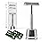 ZOMCHI Double Edge Safety Razor for Men with Stand, Reusable Metal Razor with 10 Double Edge Blades, Single Blade Razors for Men & Women - Silver