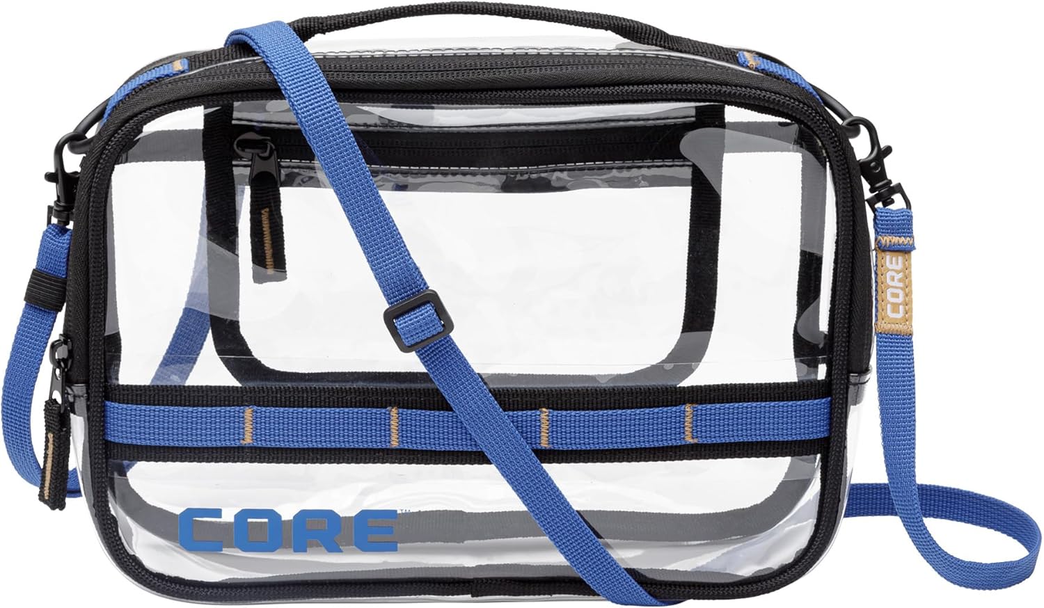 CORE Clear Stadium Approved Handbag with Adjustable Strap | Lightweight Purse Design with Secure Zipper Compartments