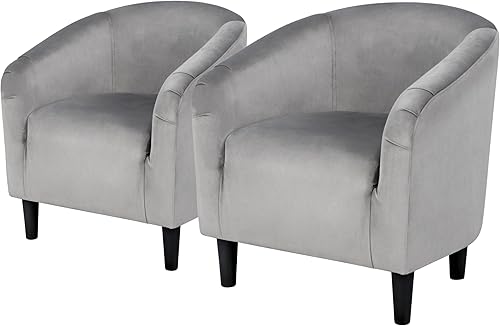 Miniatura 17 de Topeakmart Silla decorativa de terciopelo, cómoda y moderna silla de club de terciopelo con reposabrazos y patas resistentes para sala de Azul