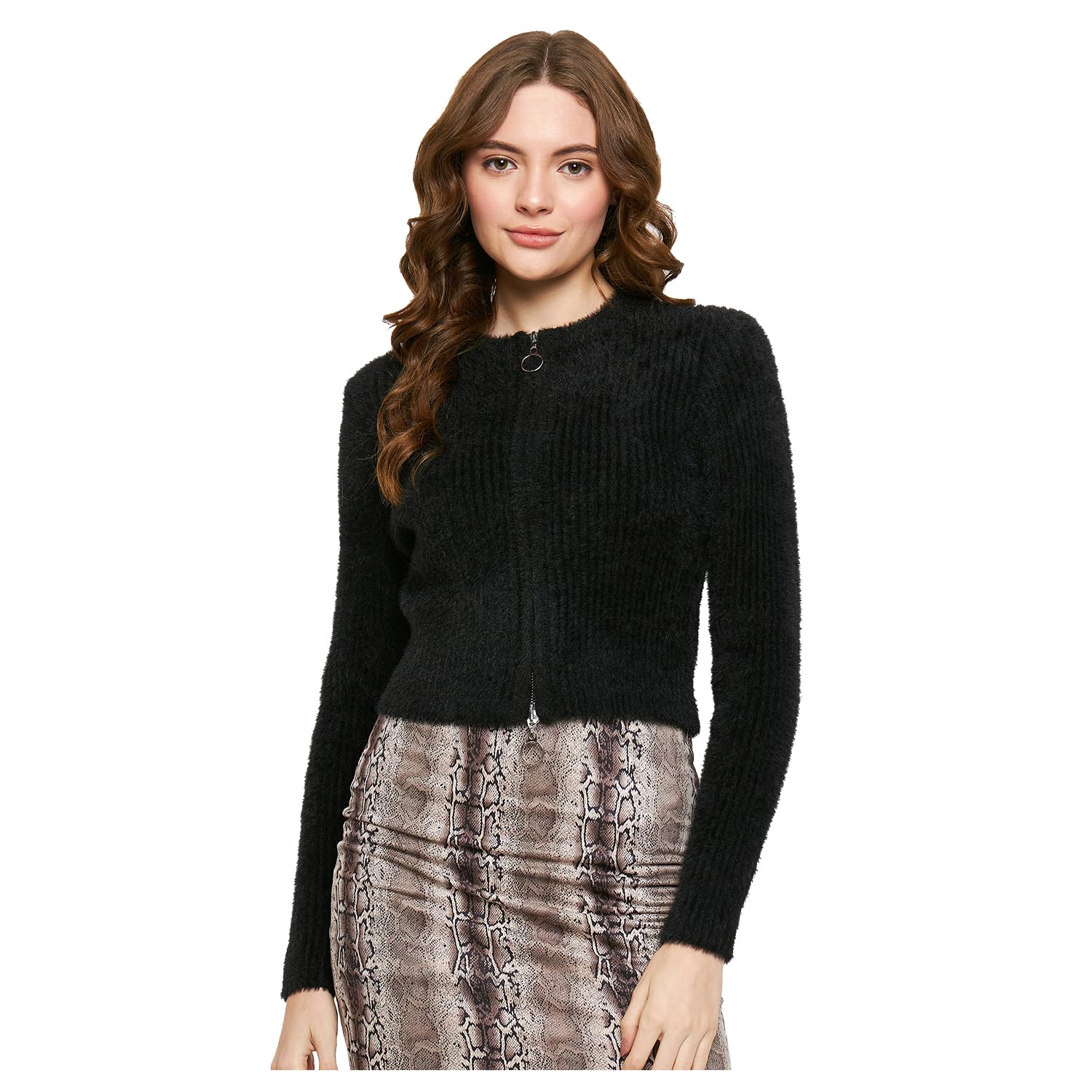 Madame Black Waist-Belted Coat