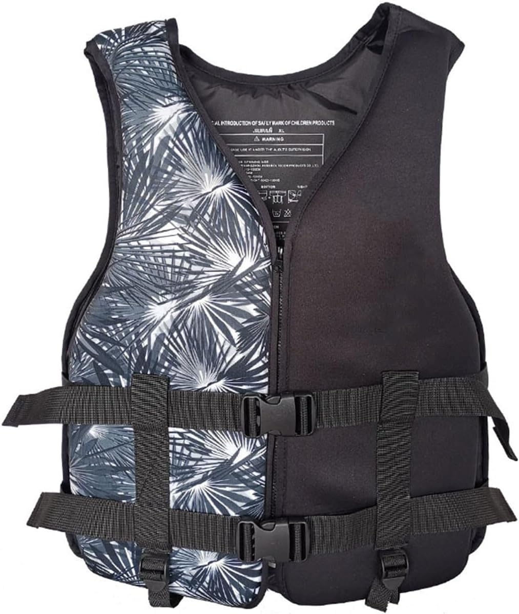 Swimming Vest, Youth Swim Vest, High Buoyancy Safety Jacket with Adjustable Safety Buckle for Kayaking Boating Fishing(Black,4XL)