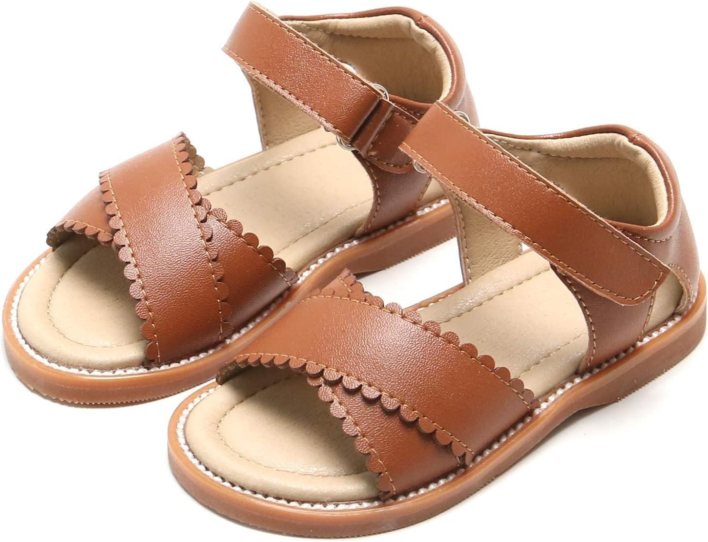 Felix & Flora Toddler Girl Sandals -Flower Girl Dress Shoes Open Toe Little Kid Summer Flats - Image 6