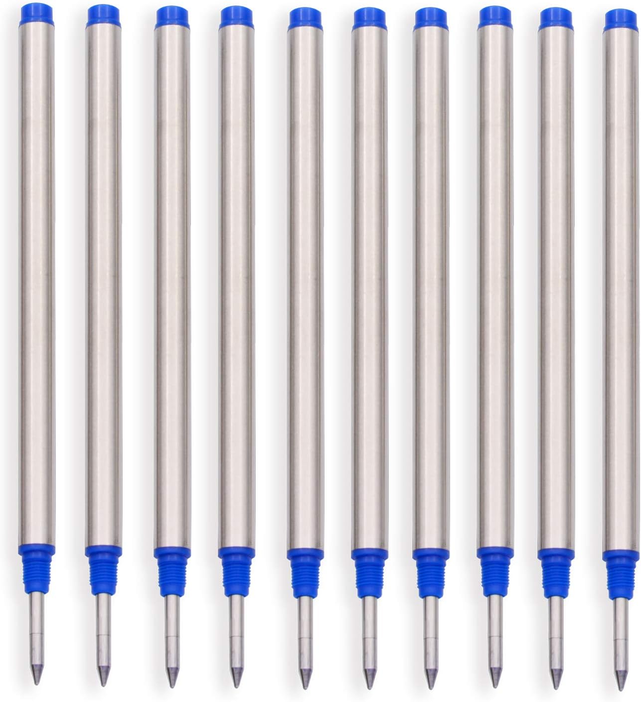 10 Pack Blue Roller Pen RefillsBlue Color Fit Capped