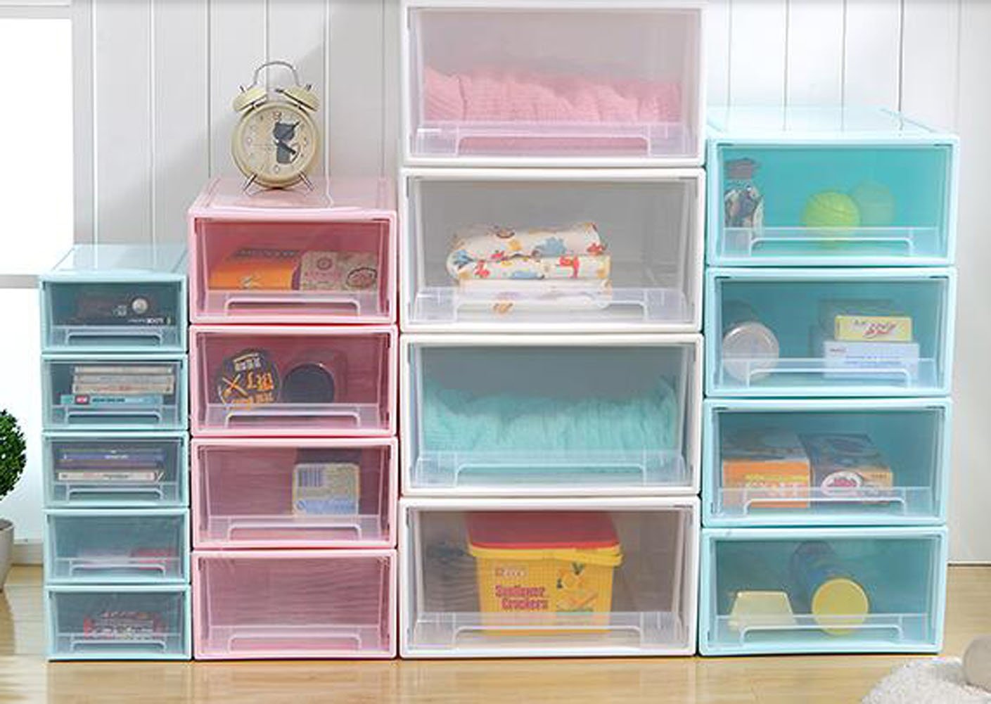 PPボックス　引き出し式　4個セット 楽天市場】引き出しパーツ 専用パーツ カラーボックス専用パーツ