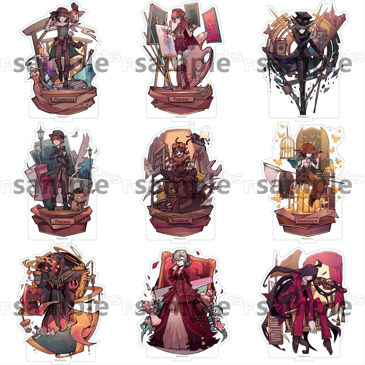 IdentityⅤ第五人格 占い師 探鉱者 囚人 画家 昆虫学者 血の女王 写真家 黄衣の王 ヴァイオリニスト ポストマン アクリルスタンド 台座あり かわいい 非公式グッズ 萌えグッズ アクスタ 両面印刷アクリルスタンド 飾り 誕生日 贈り物 ギフト プレゼント 日常 装飾品 置物 非公式 (ポストマン)