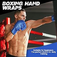 Vista 5 de Kanayu 14 Pcs Boxing Set 16 Ounce Boxing Gloves Headgear Helmet Hand Wraps Mouth Guards Equipment for Adults Youth Beginners Training Equipment