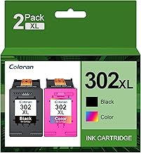 302XL Ink Cartridges Black and Colour Remanufactured for HP 302 XL Ink Cartridge for Combo Pack HP Envy 4520 4527 4524 4523 OfficeJet 3835 3830 3831 4650 5230 DeskJet 3630 1110 DeskJet 3630 2130