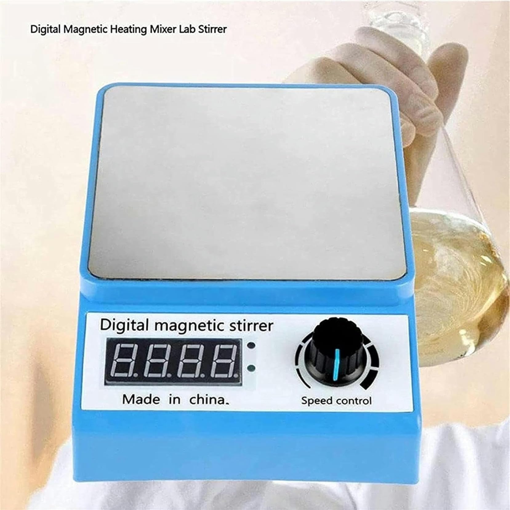 Agitador magnético de 3000 RPM, máquina agitadora de laboratorio digital con capacidad de 3000 ml y barra de agitación para investigación y experimentos en el aula