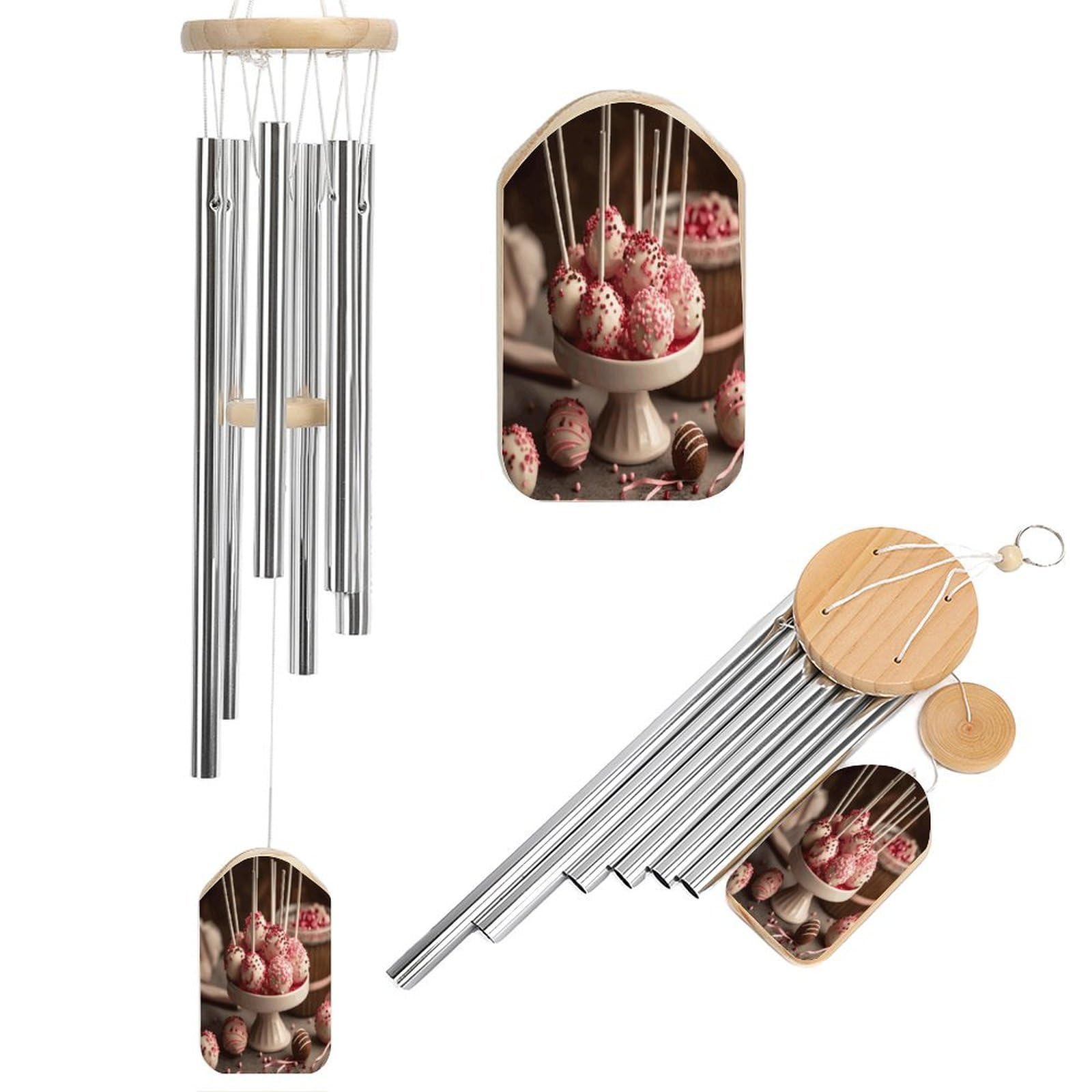 Adfgyerh Style Stack Of Cake Pops Wind Chimes For Outside, Memorial Windchimes Deep Tone Soothing Melodic Tones, Sympathy Wind Chimes For Patio Home Or Garden Decor