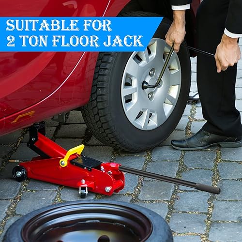 Miniatura 6 de Reemplazo de mango de gato hidráulico horizontal, reemplazo de mango de gato hidráulico de piso Anglekai para accesorios de automóvil (negro)