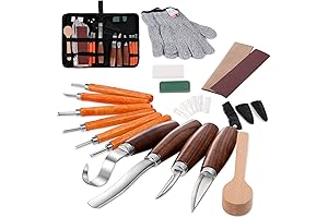 Wood Carving Tool Set for Beginners, SK2 Carbon Steel Knife Kit