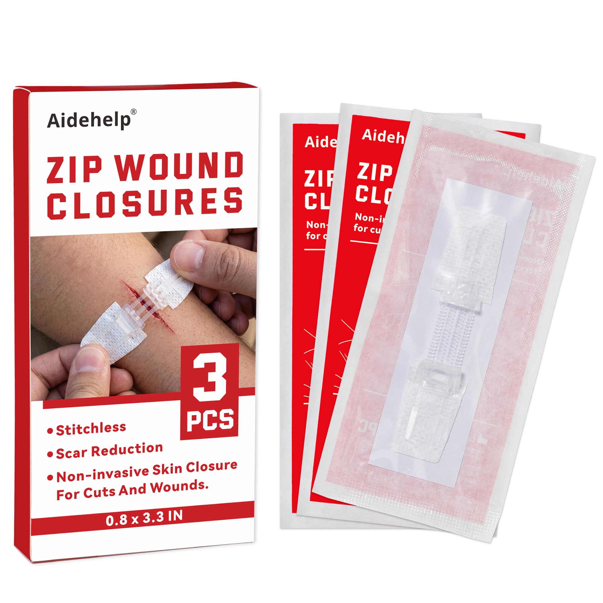 [BRSRG2T5DIHBSHY3] 3 PCS Wound Closure Strips, Adjustable Needle-Free Skin Closure Strips