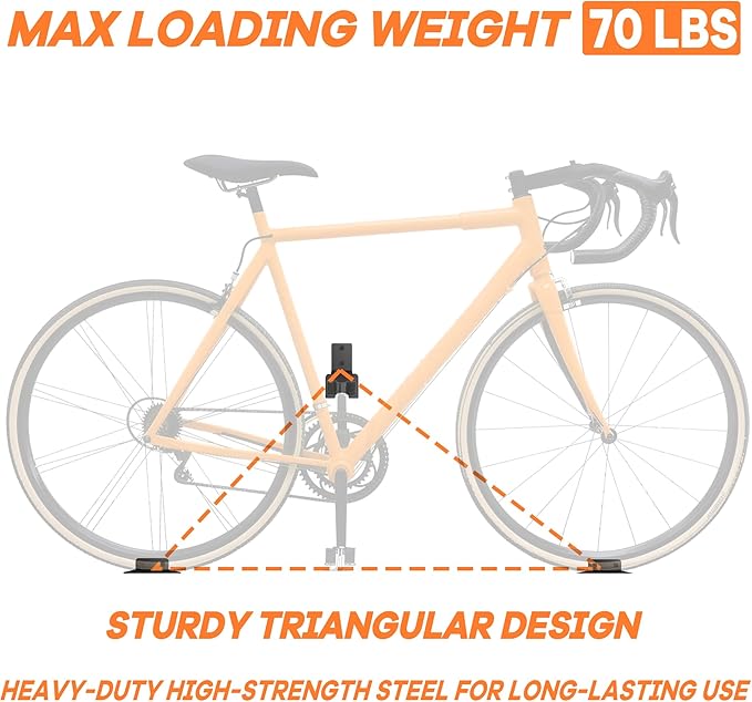 Soporte de pared para bicicleta, 2 unidades, acero, 70 lb miniatura 4