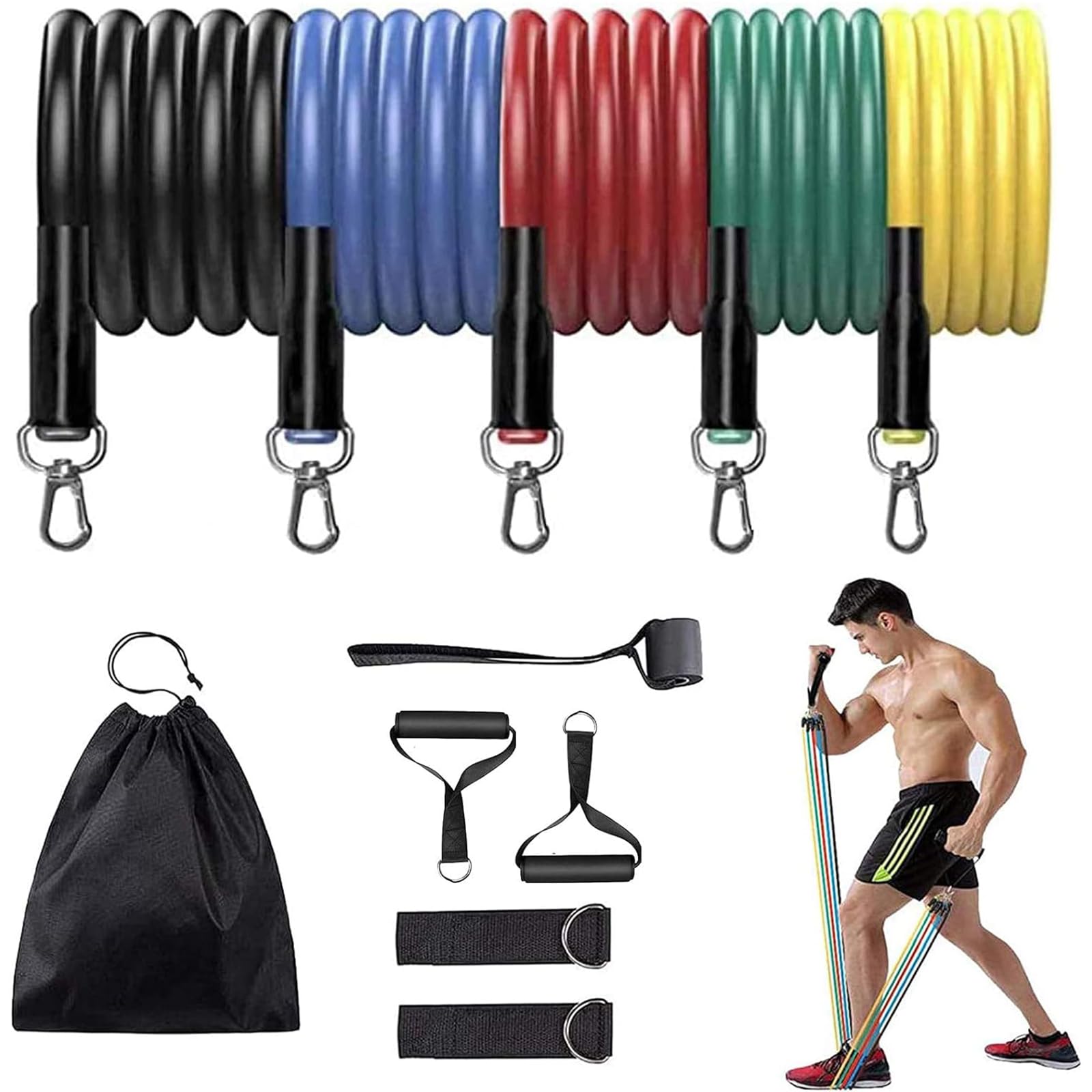 wyewye Resistance Bands, Resistance Bands Set Men, Exercise Bands Resistance Men, up to 100LB
