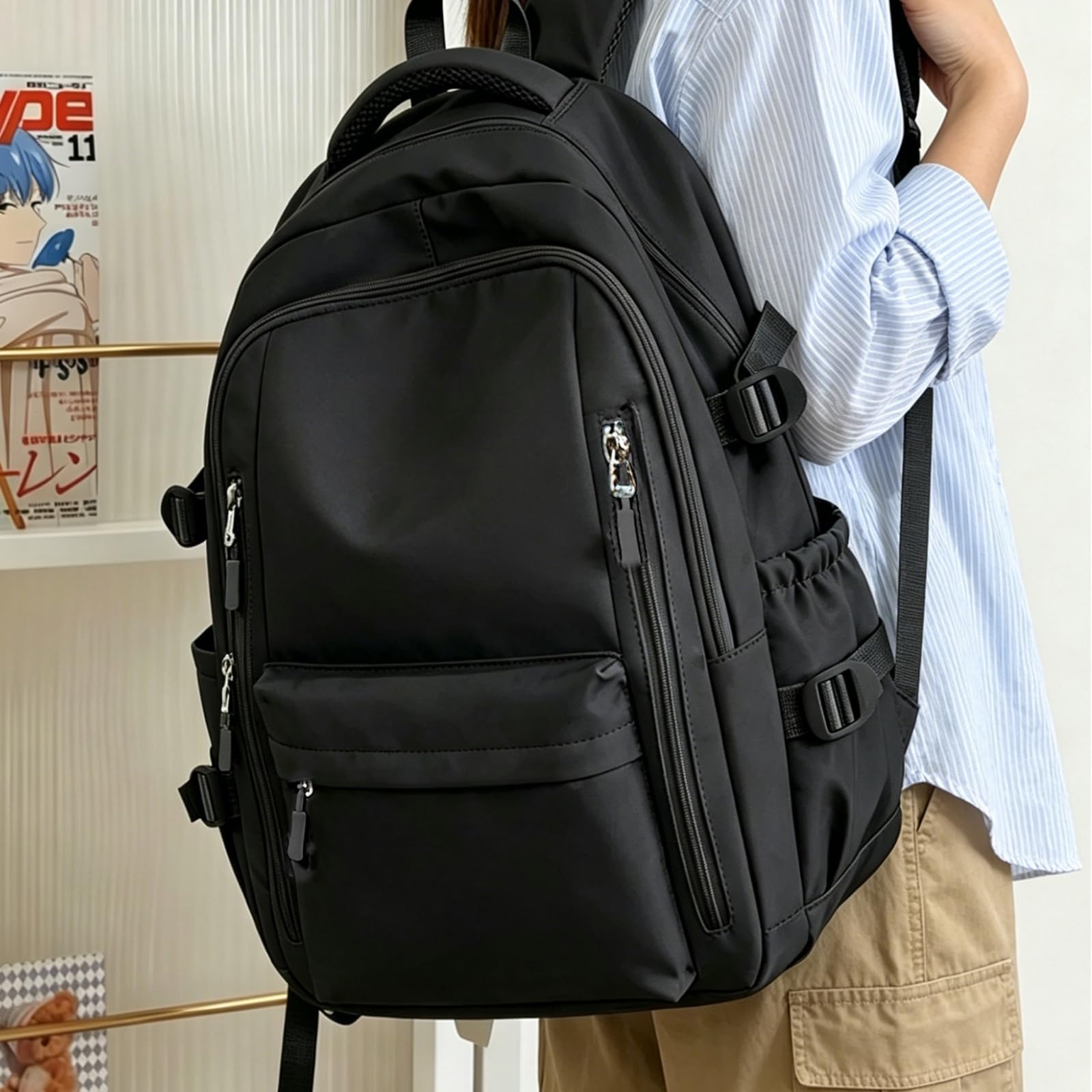 Zaino Borsa da Scuola Antifurto per Ragazze Ragazzi Portatile Casual di Grande capacità