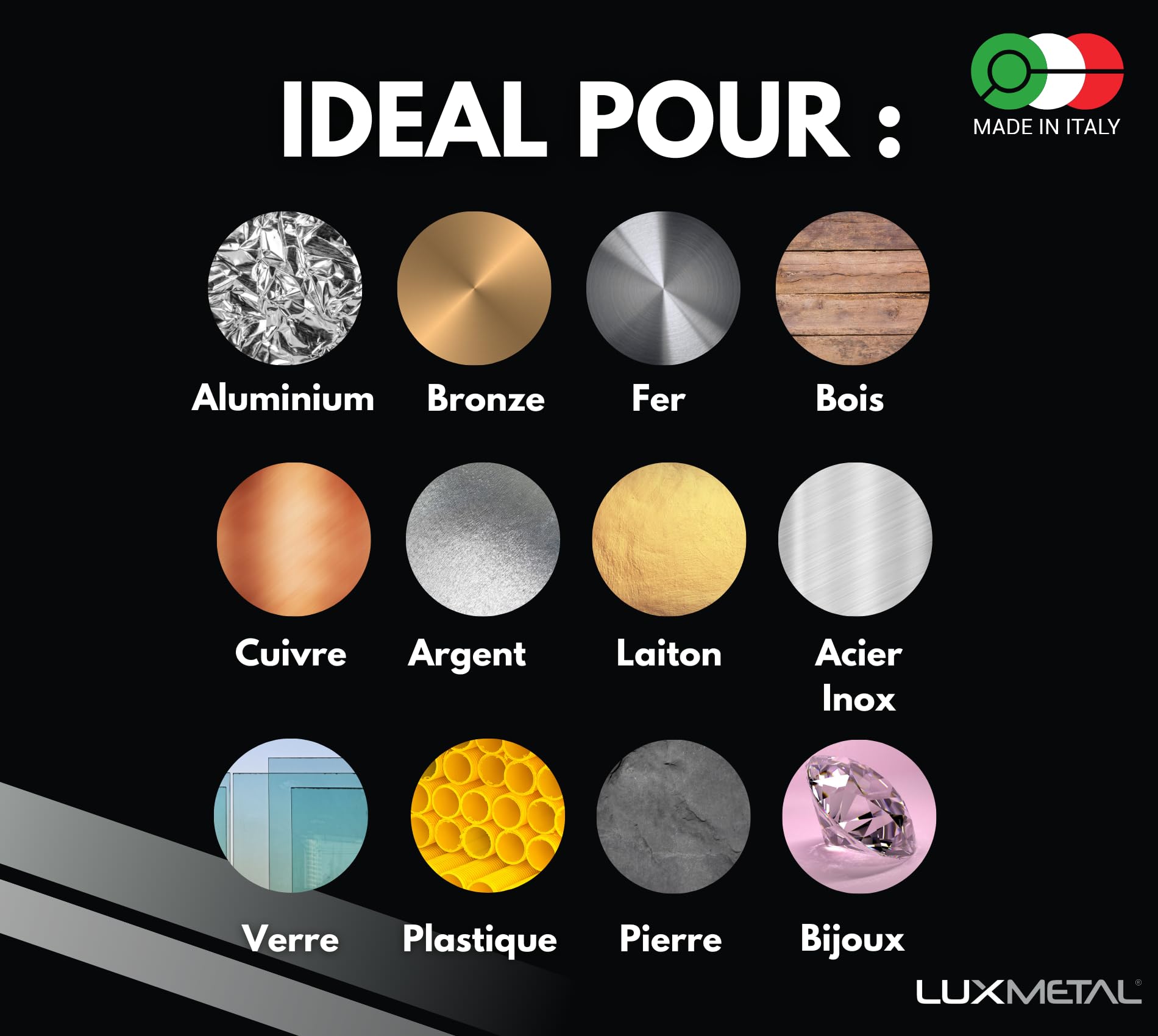 Kit 4 Disques de Polissage de 150 mm et 4 Pâtes Abrasives de 250 gr - Parfaits pour polir des métaux tels que l'aluminium, le fer, l'acier inoxydable, le laiton, le cuivre, l'or, le marbre