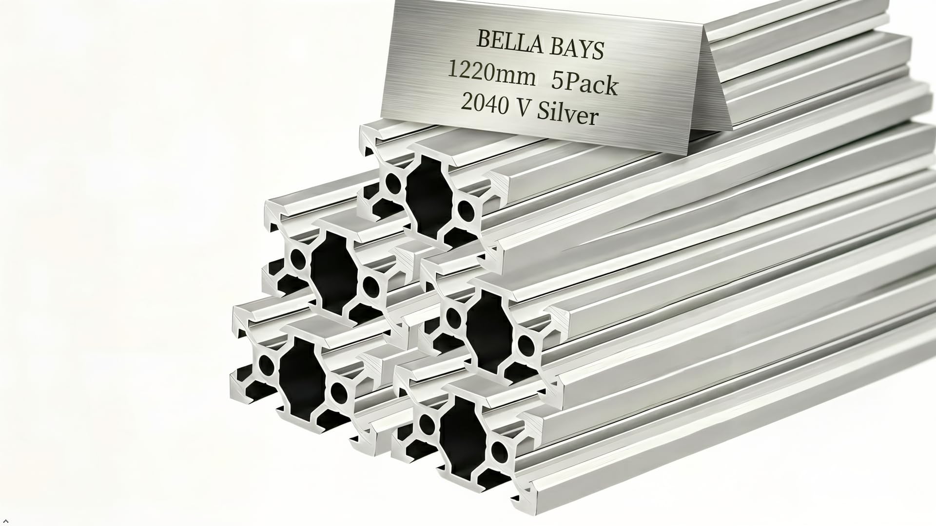 BELLA BAYS 5 Pack 78.74 inch 2000 mm 2040 V Slot Aluminum Extrusion Profile European Standard Anodized Silver Extruded Linear Rail Guide Frame for 3D Printer Laser Engraving Machine CNC Workbench DIY — Amazon image 27