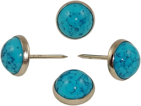 Decotacks 7/16" Marble Design Upholstery Nails Sofa Tacks 25 PCS/Pack DWM Turquoise