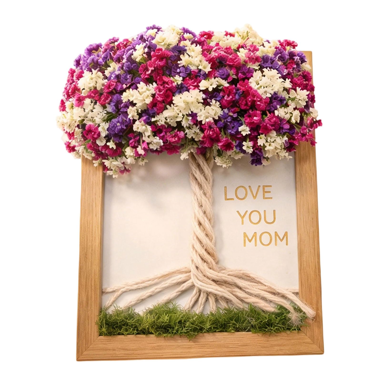 Creative Flower Frame for Mom Birthday Christmas Party Activity Small Home Decoration Family Photo Wooden Photo