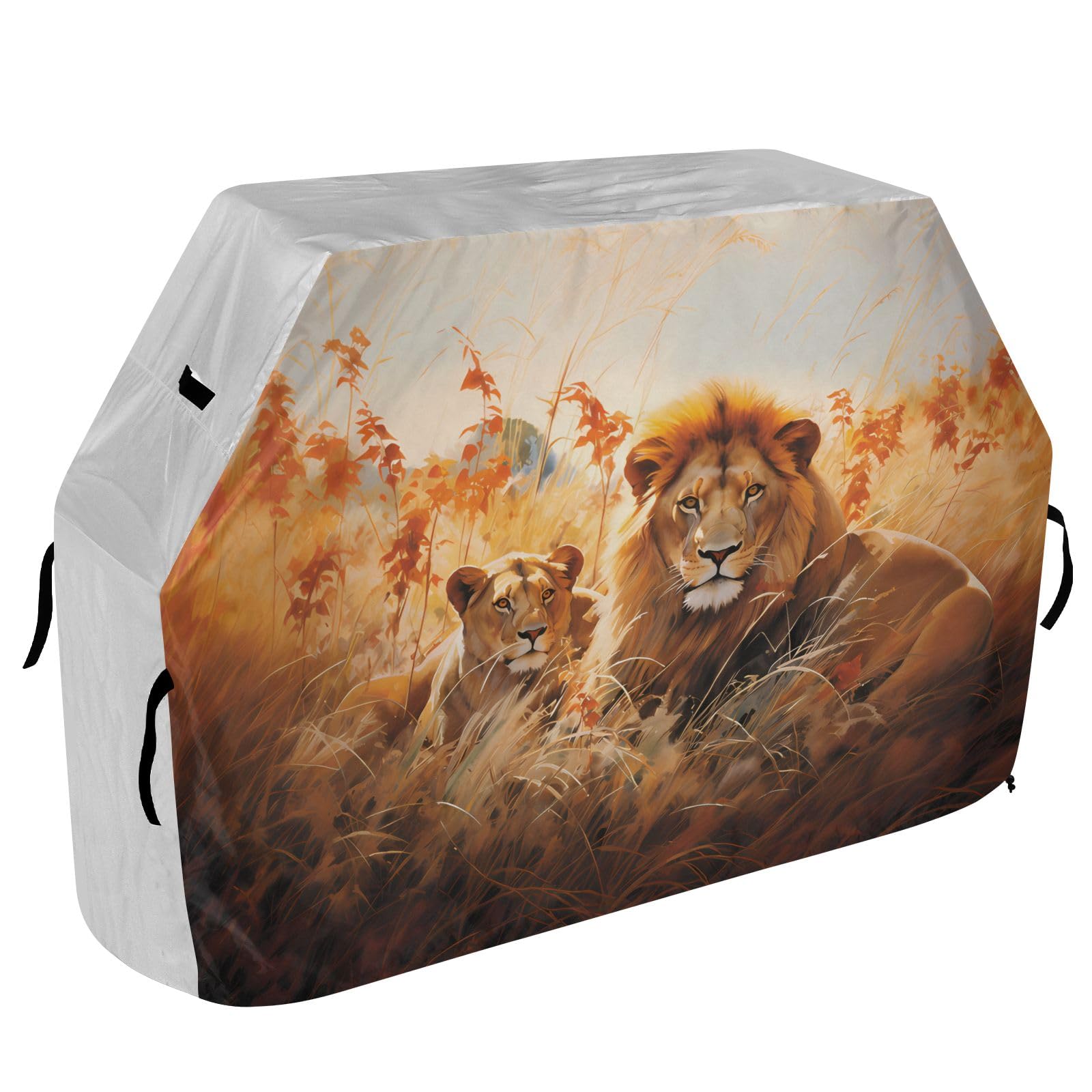 Leone africano Savannah BBQ copertura impermeabile resistente barbecue coperture all'aperto