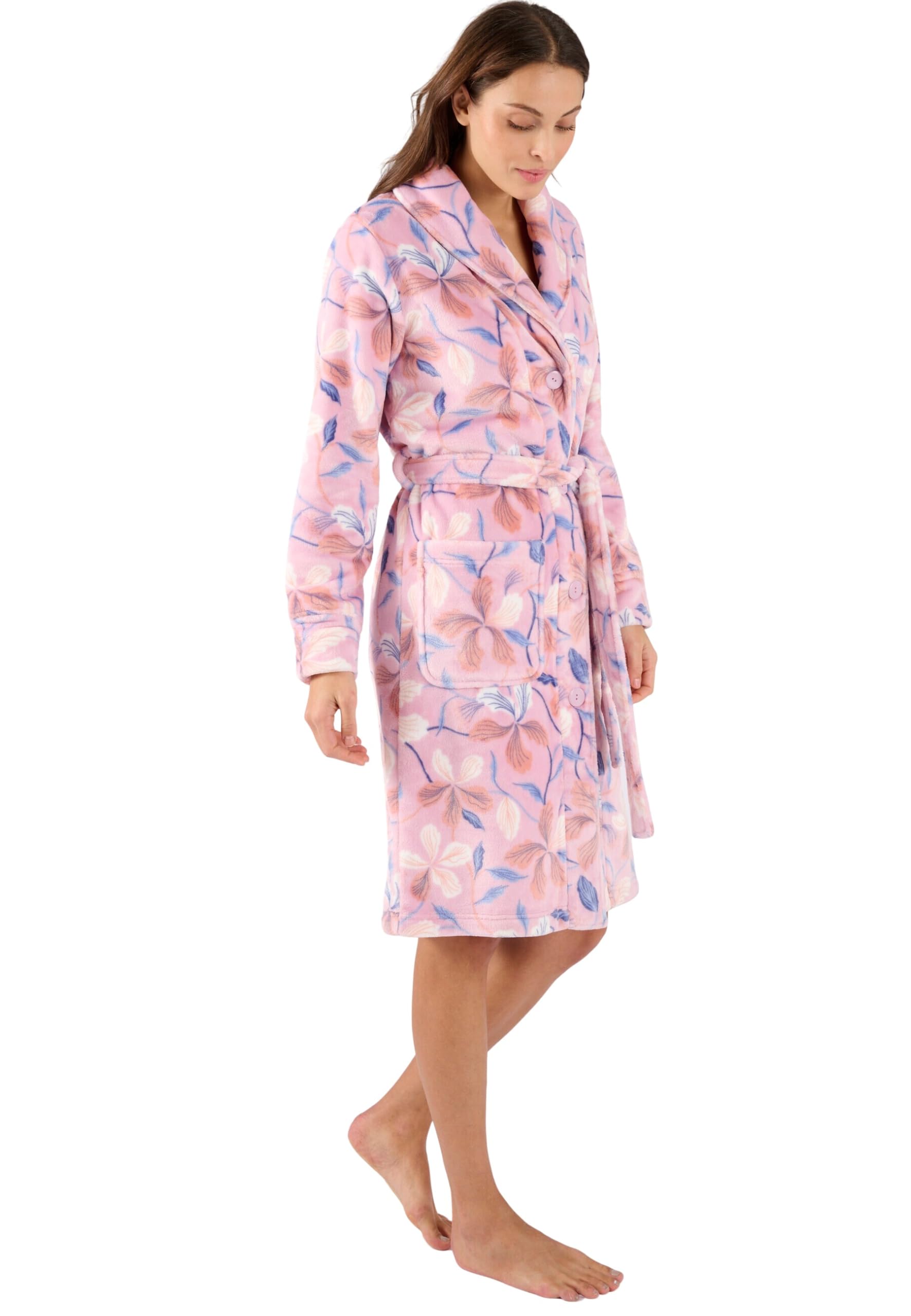 Damart Robe de Chambre Maille Moelleuse Thermolactyl Femme Rose