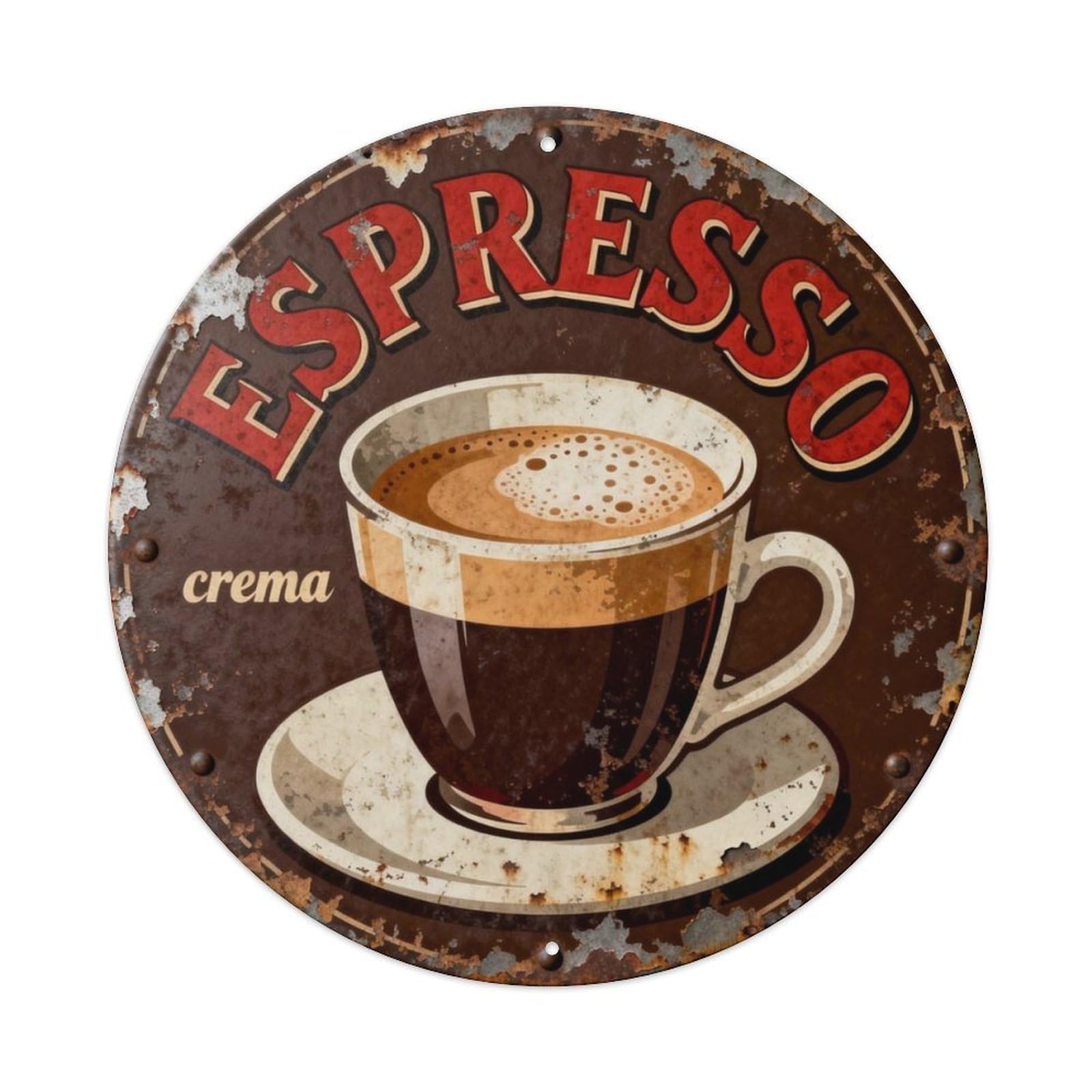 Espresso Metal Tin Sign Plaque