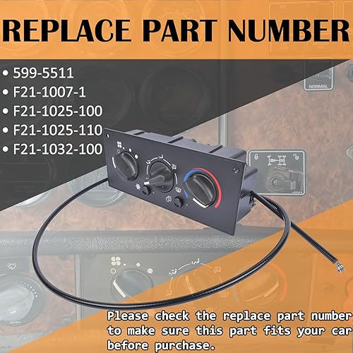 Miniatura 3 de 599-5511 Módulo de control de clima compatible con Kenworth W900 T800 T600A C500 T300 2002-2006 Panel de control de clima resistente para calentador