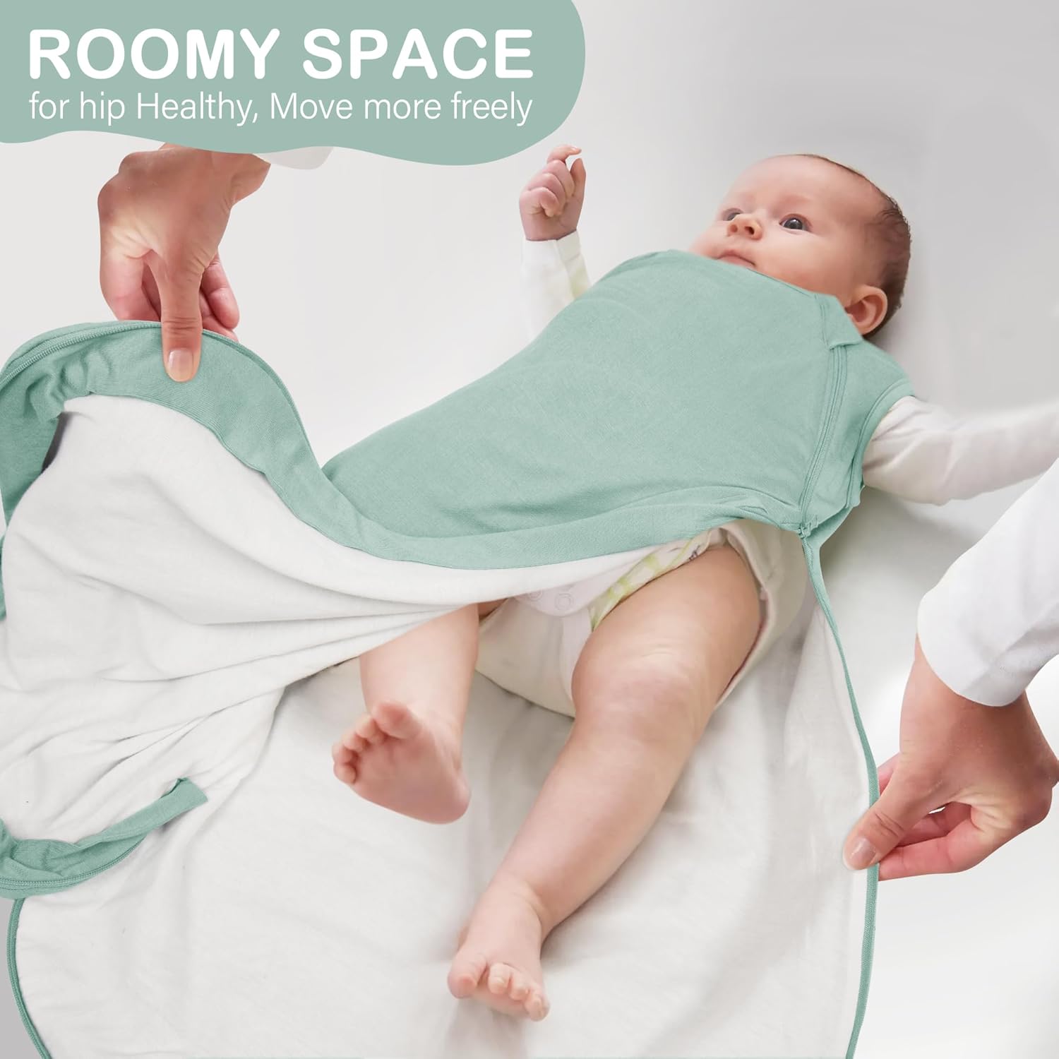 MEXXI Sleep Sack 1.0 TOG, Rayon Made from Bamboo Sleep Sack, Ultra Soft Wearable Blanket for Baby with 2-Way Zippers - Image 3