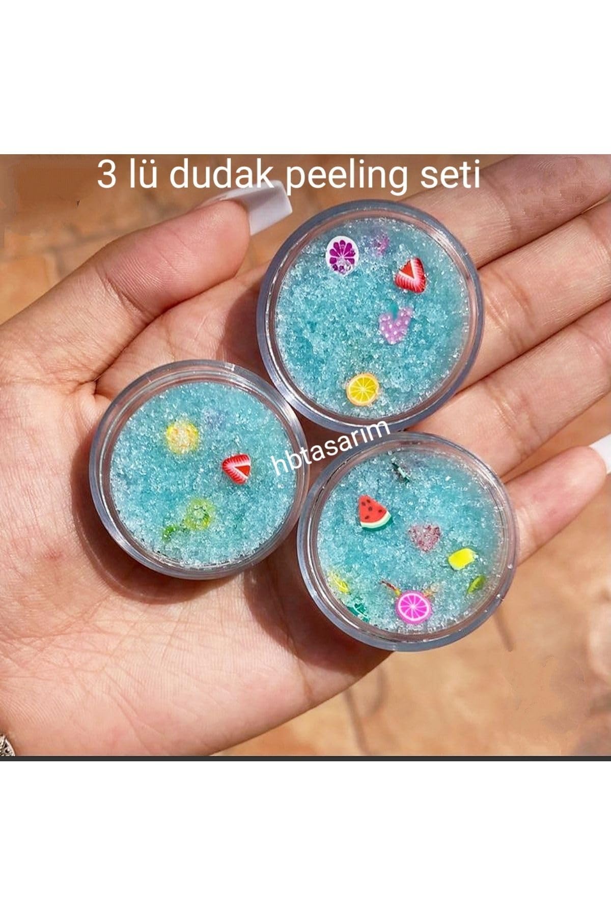 hb tasarım Dudak Peeling Seti Meyveli - Nemlendirici ve Temizleyici Dudak Maskesi, hbgnspling85