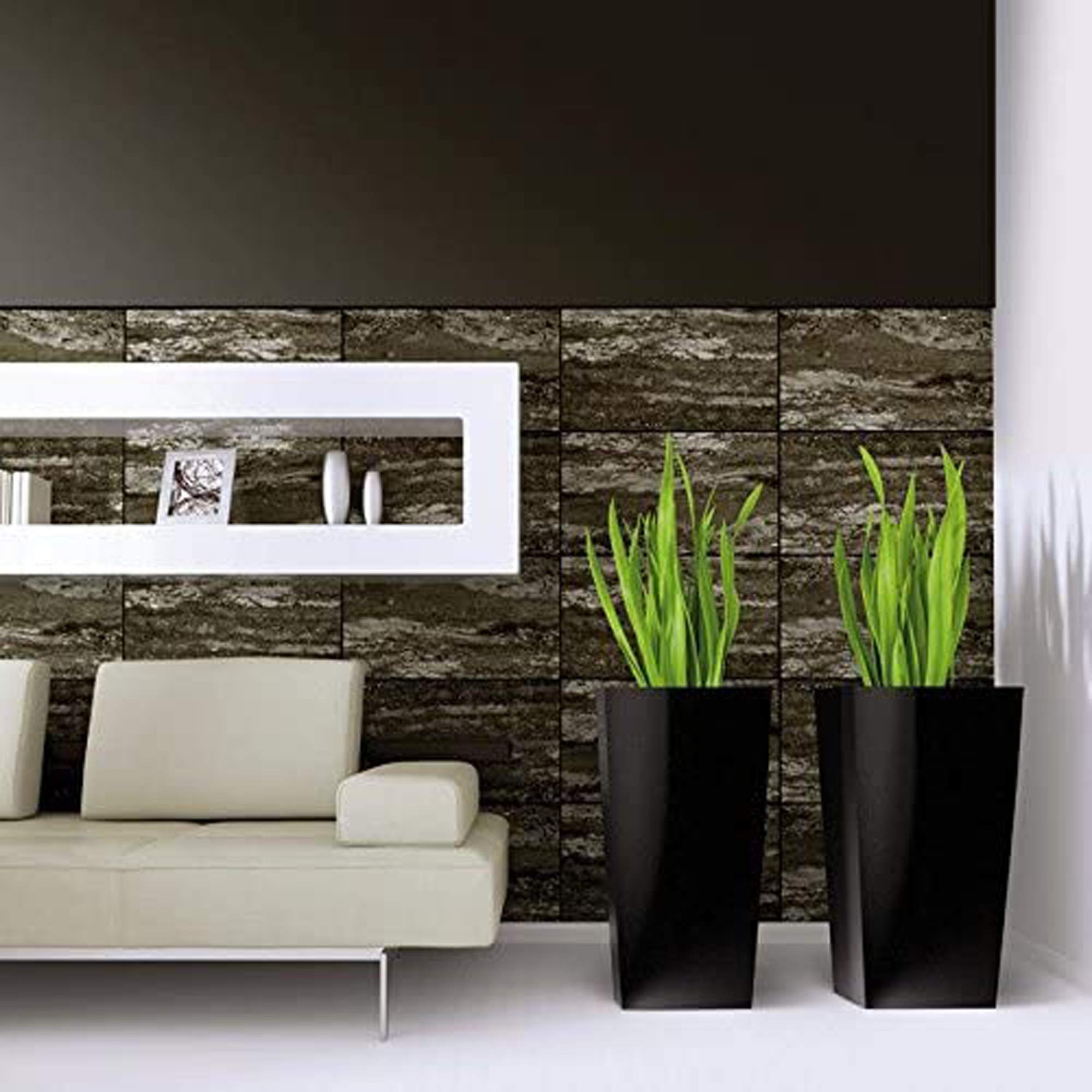 Zanvic Urbi Vaso da fiori in plastica da 26,6 litri con rivestimento interno 27 x 27 x 50 cm Antracite