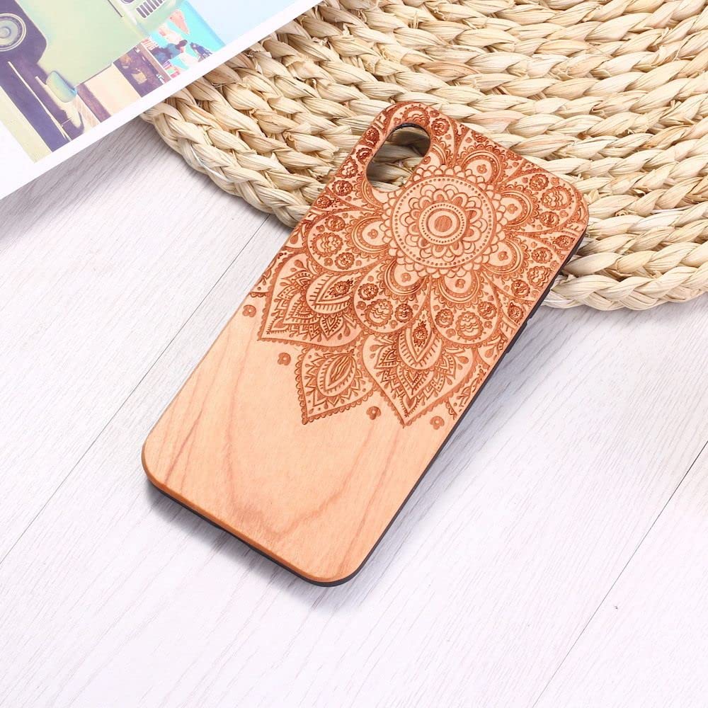 Coque iPhone en bois gravée pour éviter les bris d'écran