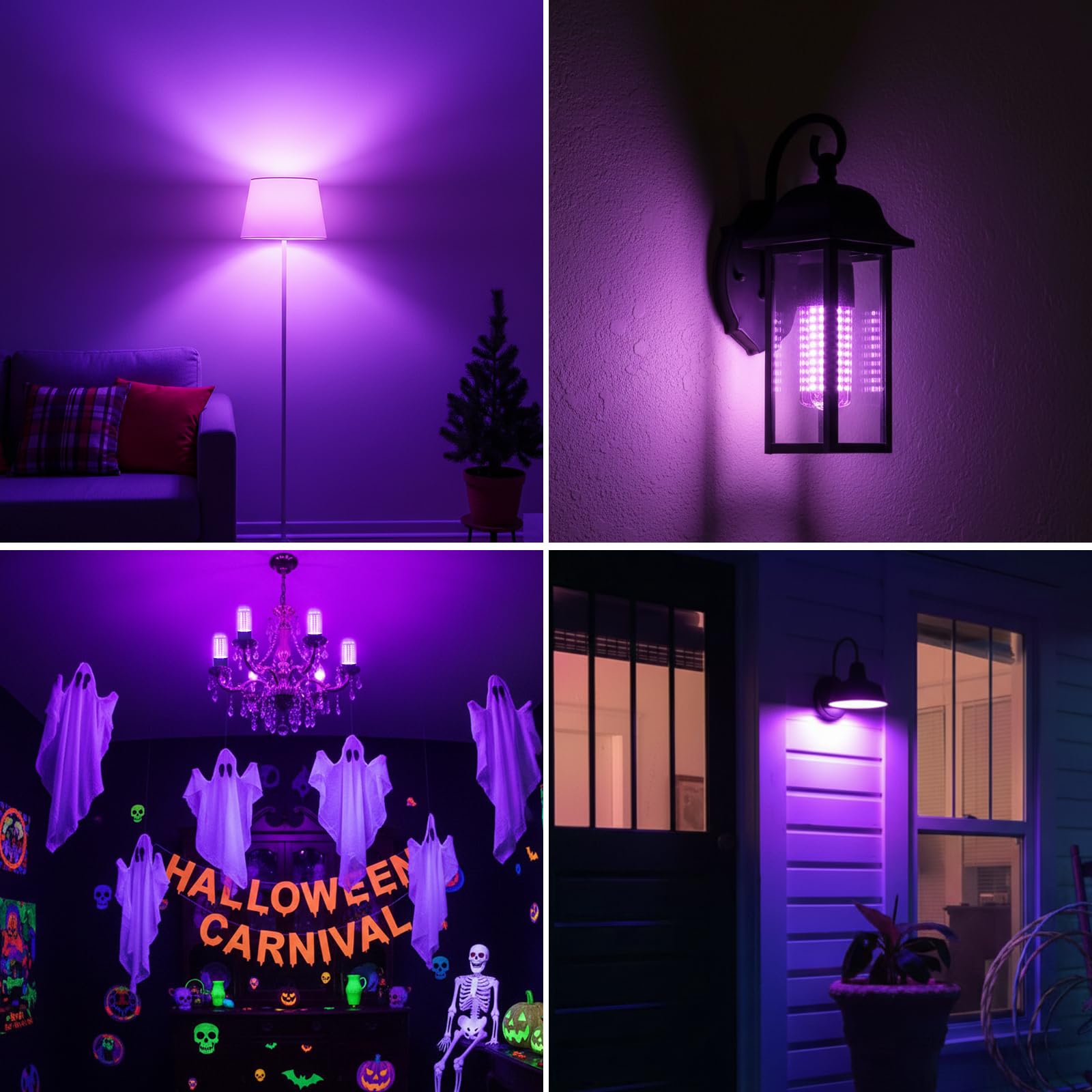 2 Stück UV Schwarzlicht Glühbirne, E27 UV Birne 15W Black Light Bulb, 395-400 nm UVA Level Schwarzlichtlampe, UV Beleuchtung für Party, Keller, Disco, Club -Schwarz