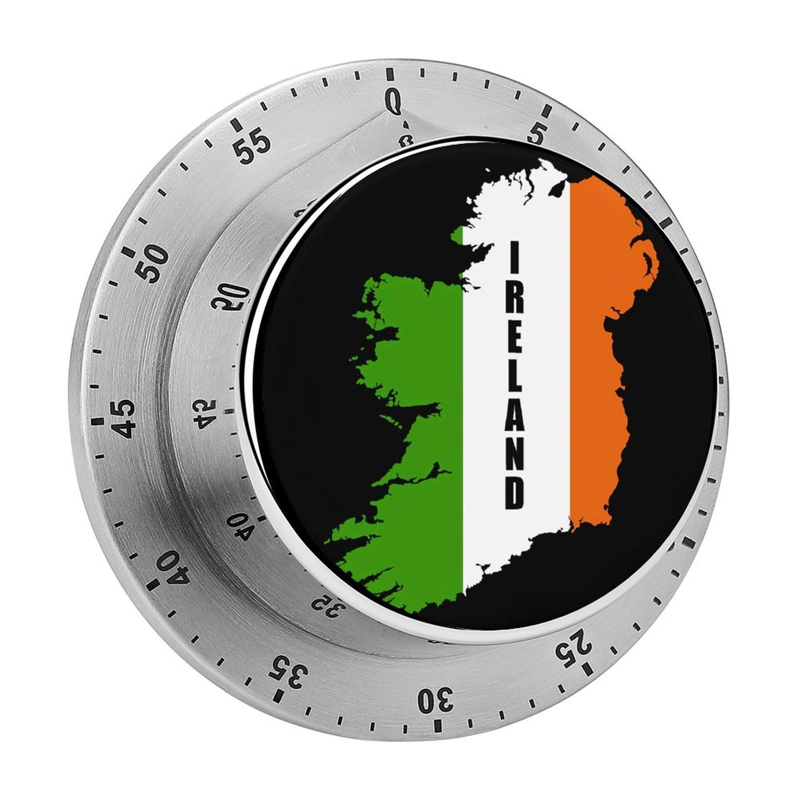 Ireland Map Flag Mechanical Timer with Alarm for Kitchen Cooking Productivity Stainless Steel Timers