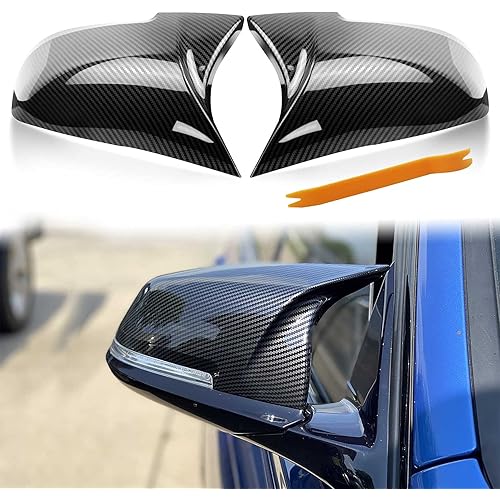Door Mirror Covers Carbon Fiber Replacement Rearview Side Mirror Covers Caps fit for BMW F20 F22 F23 F30 F31 F32 F33 F36 F87 M2 X1 E84