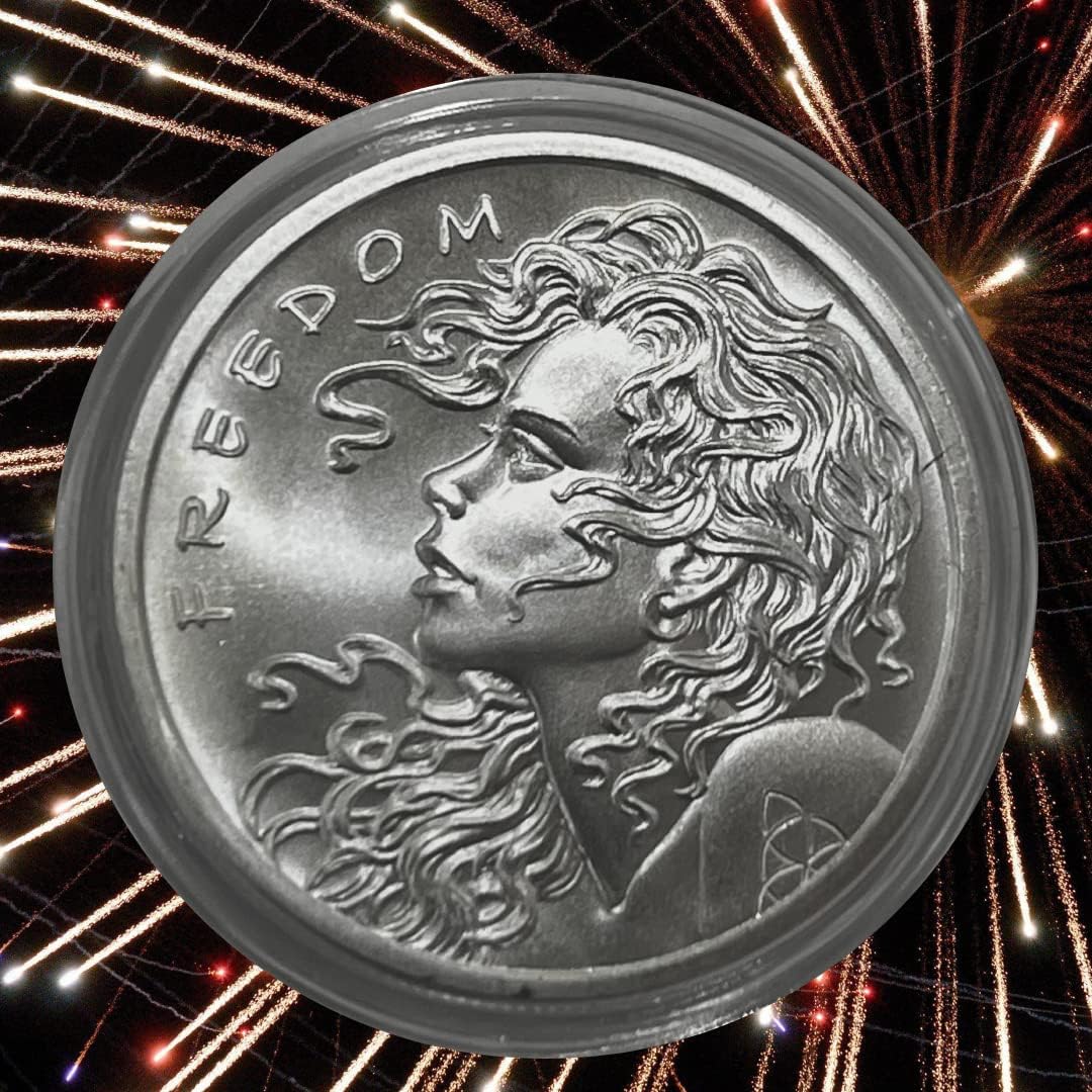 1 oz Freedom Girl Silver Shield Silver + Free Capsule + Gift Pouch