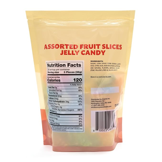 Fruit Slices Jelly Candy 2 Pound Bag - Sabores Surtidos miniatura 2